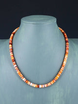 18" Navajo Single Strand Spiny Oyster Necklace