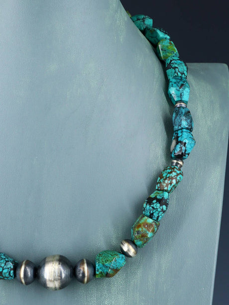 Native American Jewelry Single Strand Skyhorse Turquoise Necklace
