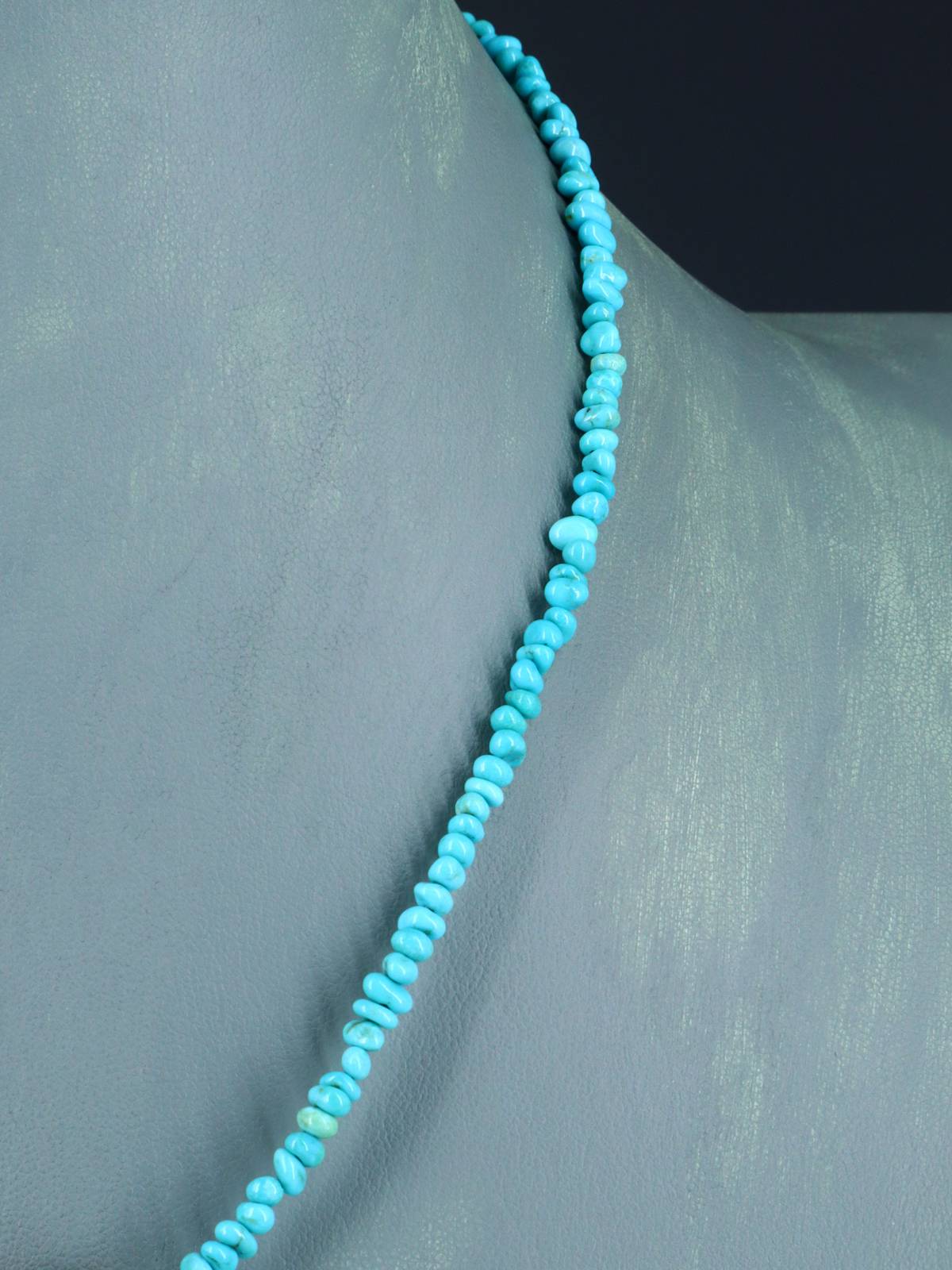 18" Native American Turquoise and Copper Bead Necklace