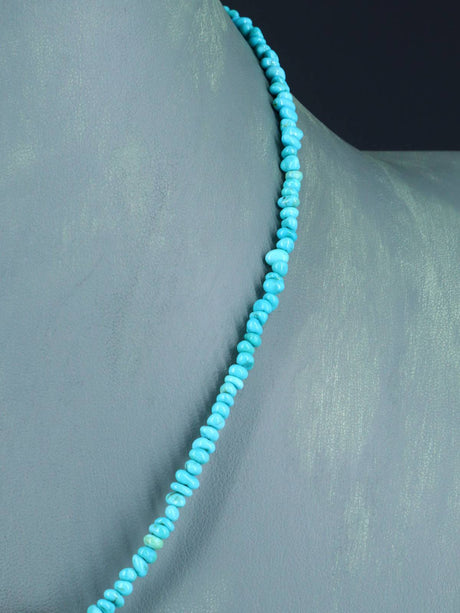18" Native American Turquoise and Copper Bead Necklace