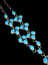 Native American Sleeping Beauty Turquoise Lariat Necklace Set