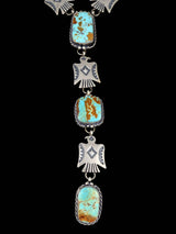 Juego de aretes y collar con forma de lazo de plata de ley con rodocrosita de nativos americanos