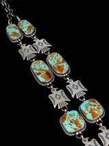 Juego de aretes y collar con forma de lazo de plata de ley con rodocrosita de nativos americanos