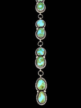 Native American Sonoran Gold Turquoise Lariat Necklace Set