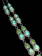 Native American Sonoran Gold Turquoise Lariat Necklace Set