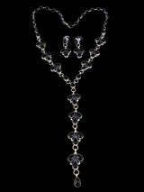 Native American Jewelry Black Onyx Lariat Necklace Set