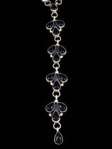 Native American Jewelry Black Onyx Lariat Necklace Set