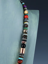 Copper and Multistone Beaded Single Strand Necklace
