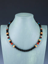 Copper and Multistone Beaded Single Strand Necklace