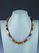 Copper and Tiger Eye Beaded Single Strand Necklace