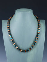 Copper and Turquoise Beaded Single Strand Necklace