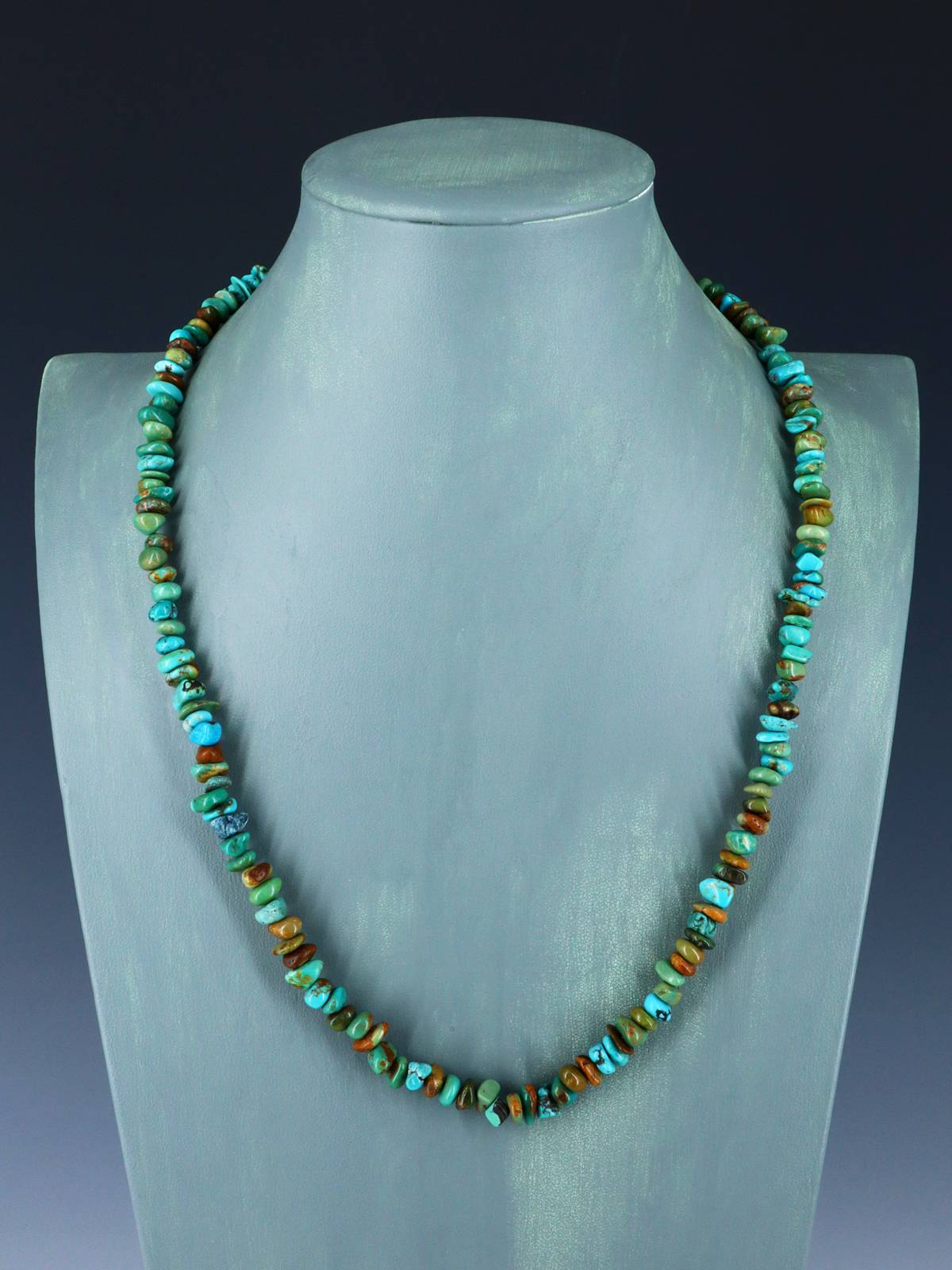 Native American Jewelry Single Strand Turquoise Nugget Necklace
