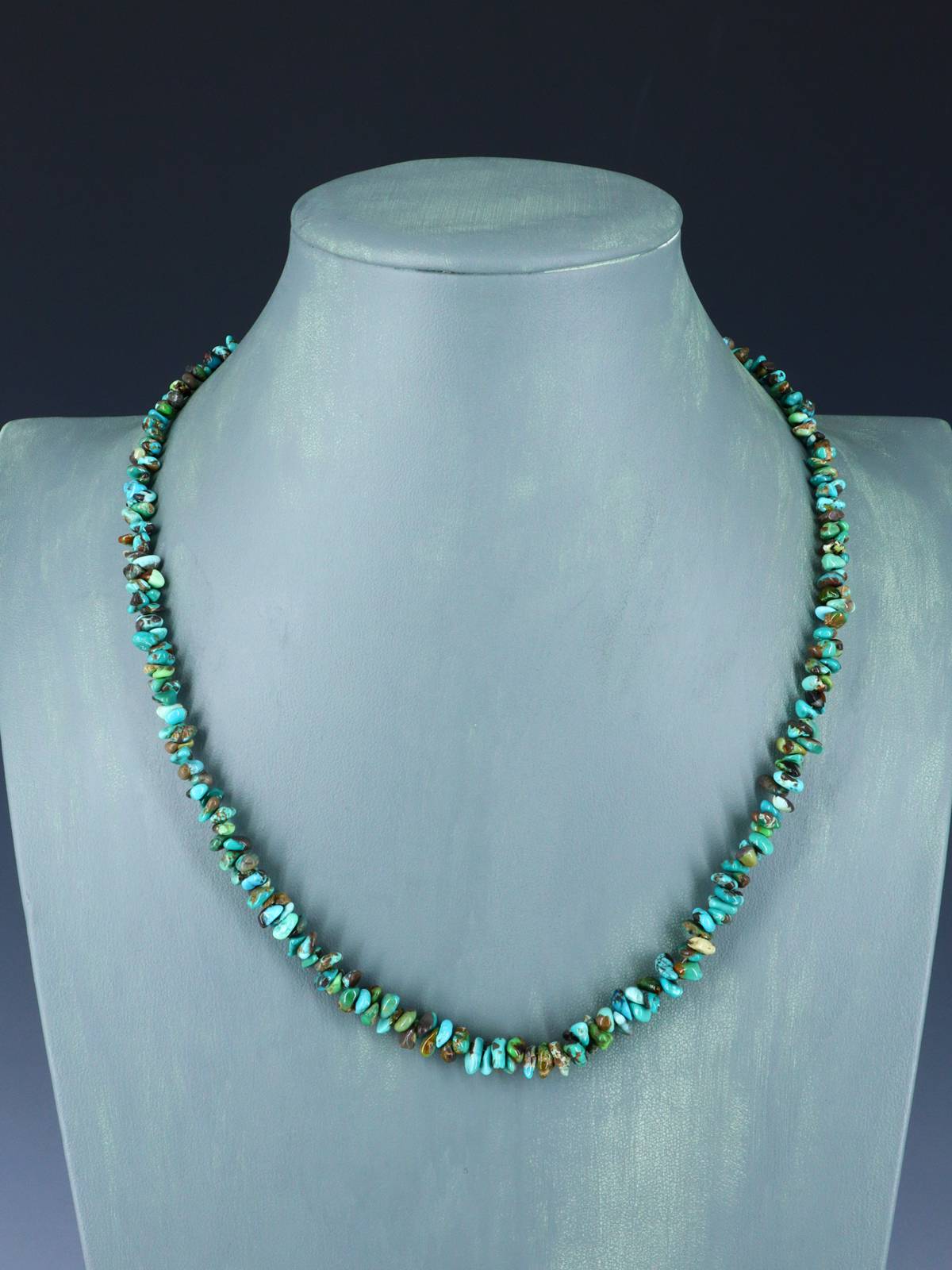 20" Native American Jewelry Single Strand Turquoise Nugget Necklace