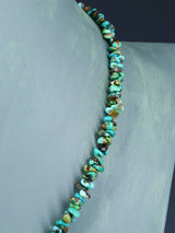 20" Native American Jewelry Single Strand Turquoise Nugget Necklace