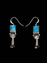 Native American Turquoise Sterling Silver Squash Blossom Necklace Set