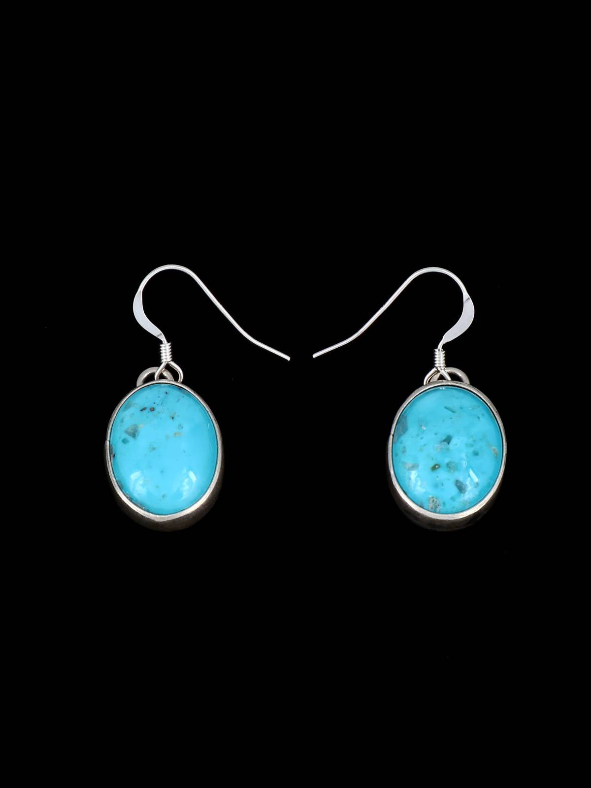 Native American Sterling Silver Turquoise Petite Squash Blossom Necklace Set