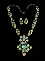 Collier amérindien en argent sterling Sonora Gold Turquoise Lariat