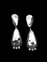 Conjunto de collar de flor de calabaza de plata de ley de búfalo blanco natural navajo