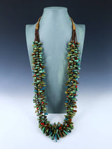 Collar de ostras turquesas y espinosas de joyería nativa americana