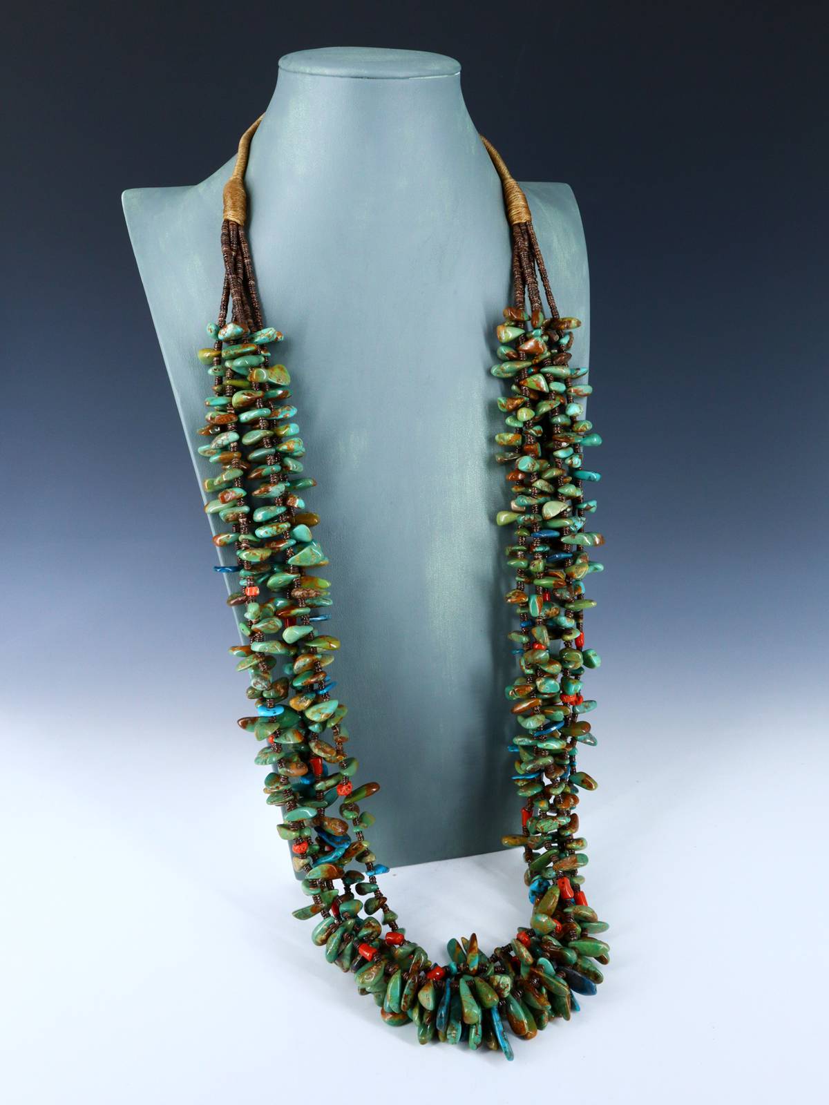 Collar de ostras turquesas y espinosas de joyería nativa americana