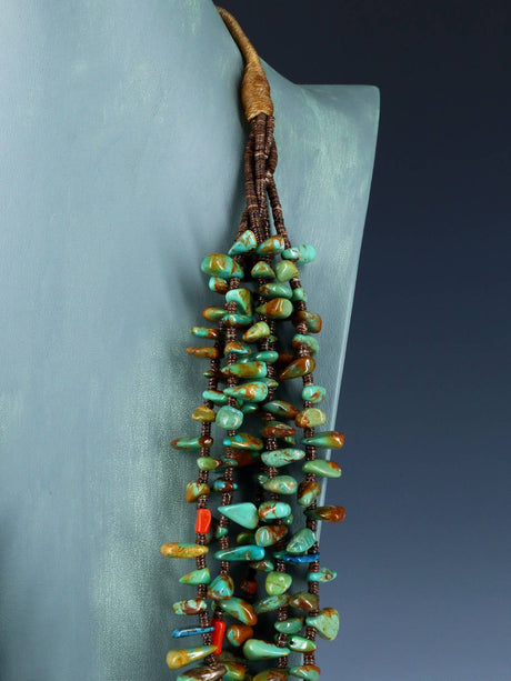 Bijoux amérindiens Collier turquoise et huître épineuse