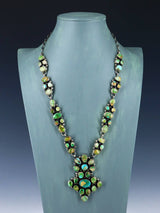 Collier amérindien en argent sterling Sonora Gold Turquoise Lariat