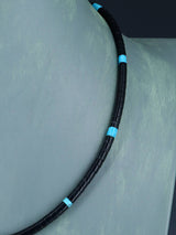 Native American Santo Domingo Black Jet Necklace