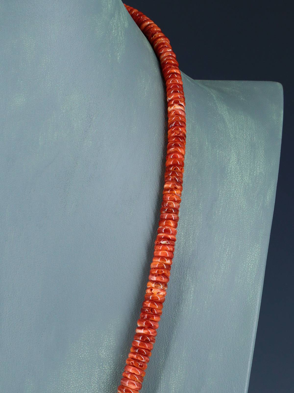 Native American Jewelry Turquoise Heart and Spiny Oyster Necklace
