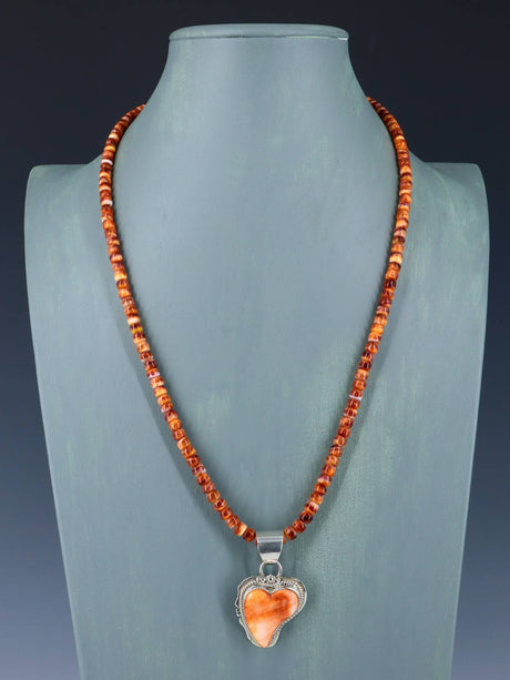 Native American Jewelry Spiny Oyster Heart Necklace