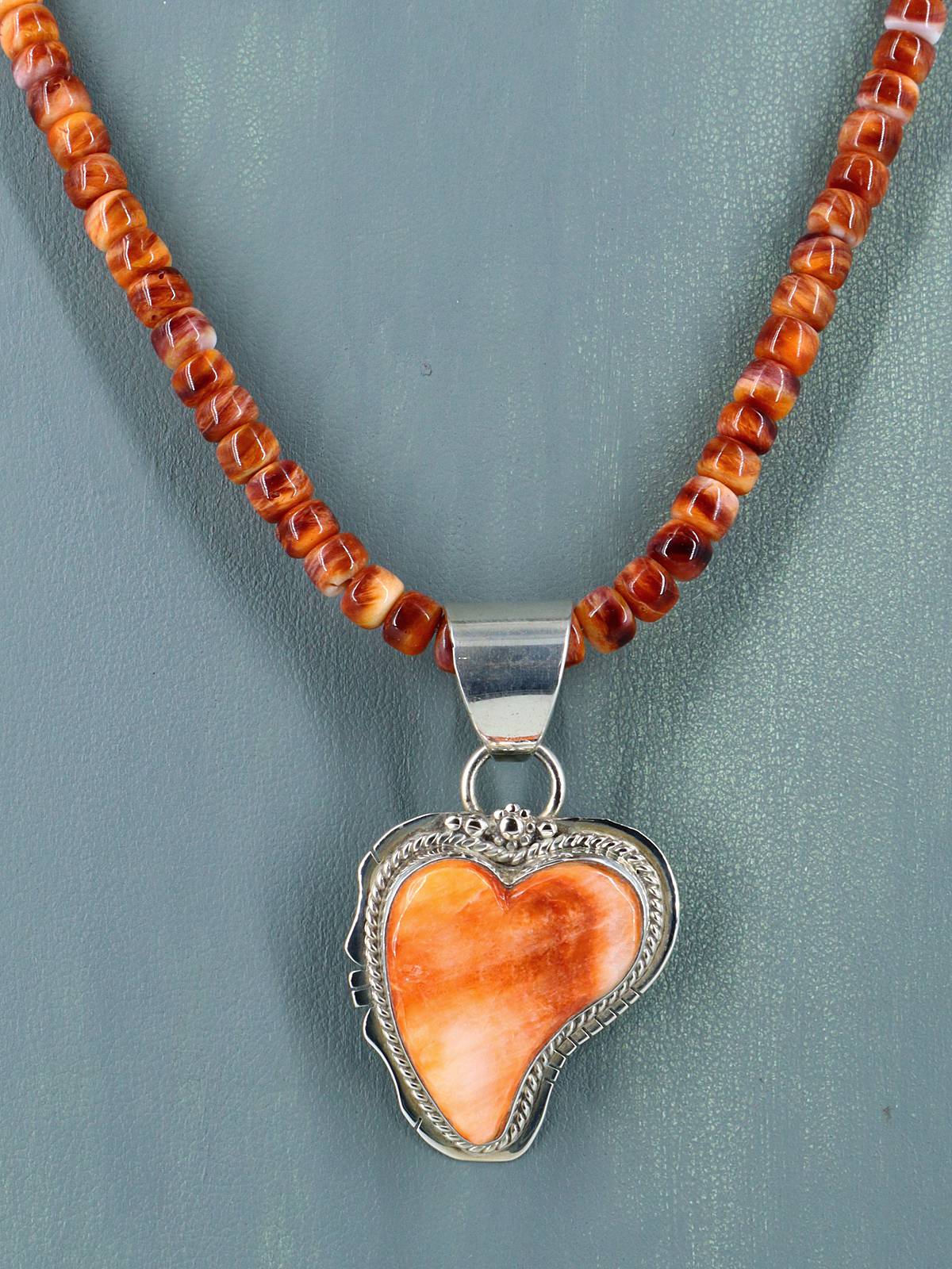 Native American Jewelry Spiny Oyster Heart Necklace