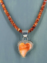 Native American Jewelry Spiny Oyster Heart Necklace