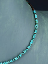 Native American Jewelry Turquoise and Heishi Necklace