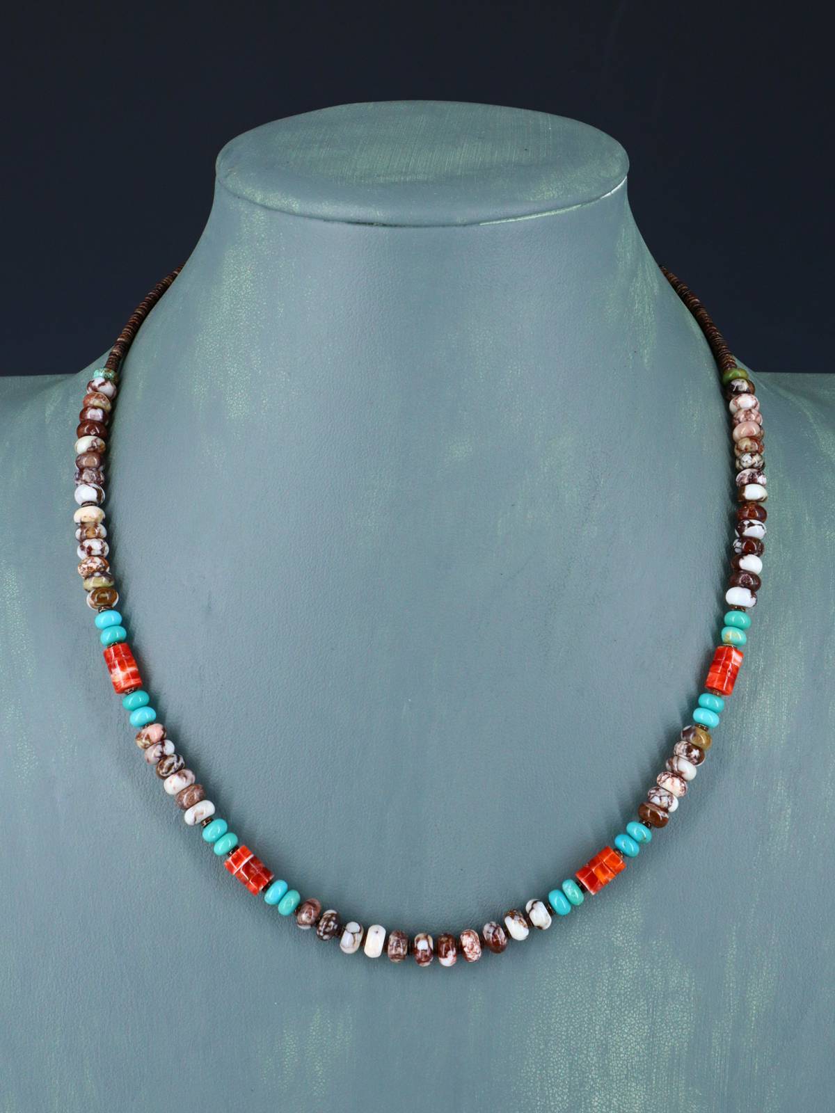 Native American Jewelry Single Strand Wild Horse Necklace