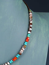Native American Jewelry Single Strand Wild Horse Necklace