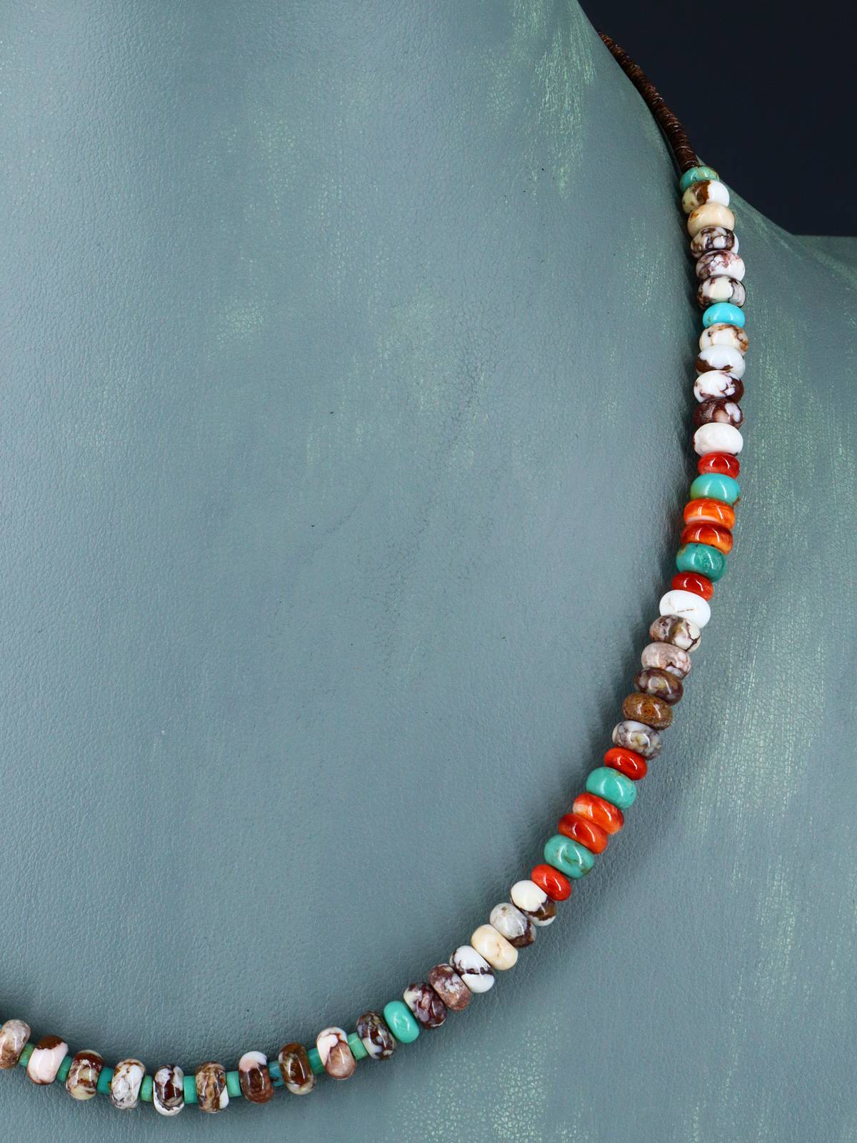 Native American Jewelry Single Strand Wild Horse Necklace