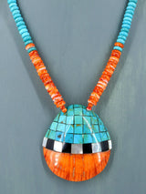 Santo Domingo Spiny Oyster Mosaic Shell Necklace