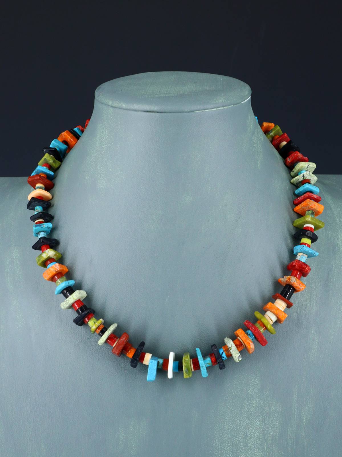 Santo Domingo Jewelry Single Strand Multistone Necklace