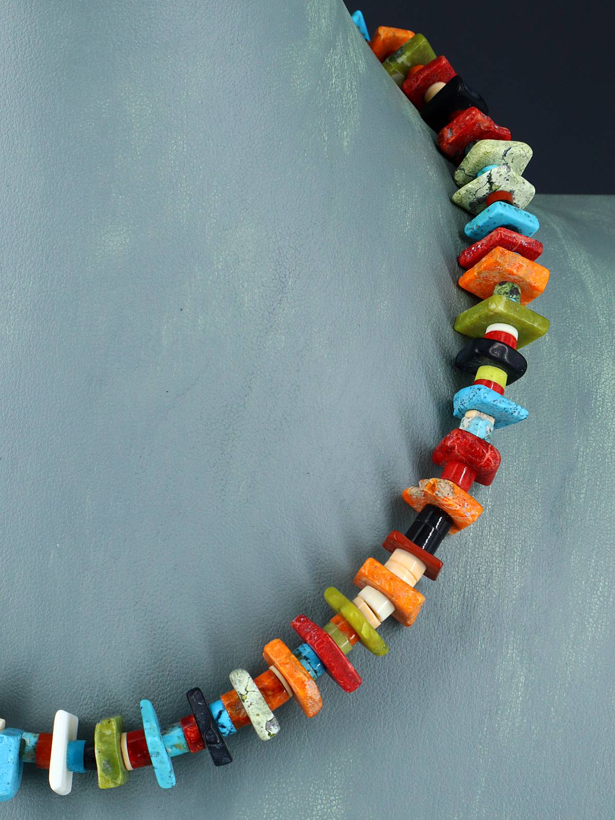 Santo Domingo Jewelry Single Strand Multistone Necklace