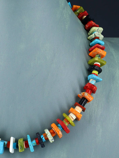 Santo Domingo Jewelry Single Strand Multistone Necklace