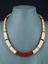 Santo Domingo Shell Jet and Turquoise Necklace