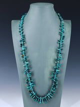 Native American Turquoise Tab Single Strand Necklace