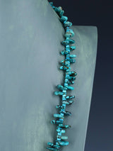 Native American Turquoise Tab Single Strand Necklace