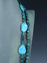 Native American Jewelry Double Strand Turquoise Necklace
