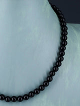 Native American Jewelry Black Onyx Single Strand Necklace