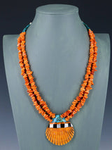 Conjunto de collares de mosaico turquesa de Santo Domingo nativo americano