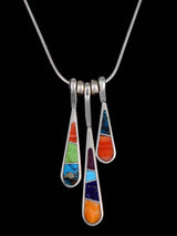 Native American Mosaic Indian Summer Inlay Necklace