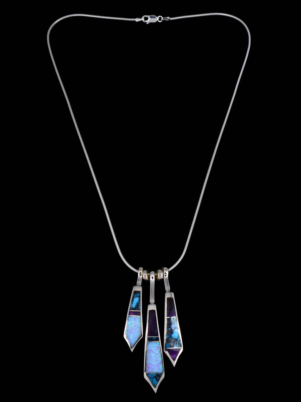 Pendentif cactus incrusté de pavés turquoise amérindiens