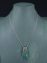 Native American Mosaic Turquoise Inlay Necklace