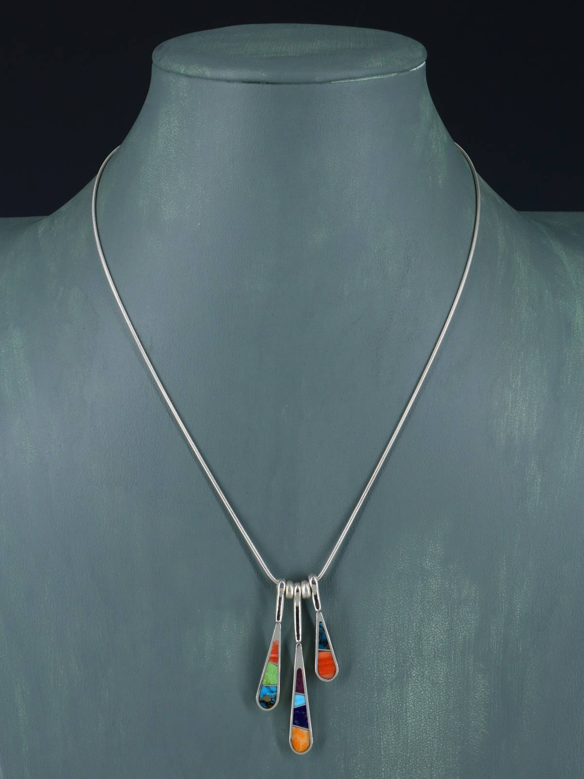 Native American Mosaic Indian Summer Inlay Necklace