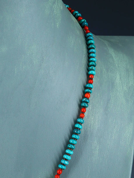 Collar de amatista y turquesa de joyería nativa americana